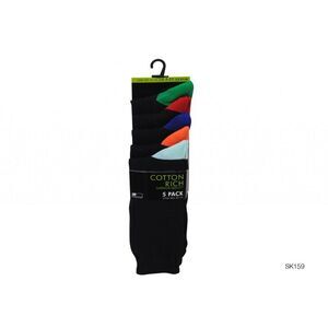 RJM Mens Contrast Socks (Pack of 5) / Multicolored